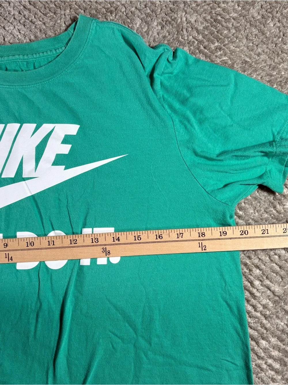 Nike Mens M The Nike Tee Teal Just Do It Casual Sportswear Athletic Skateboard